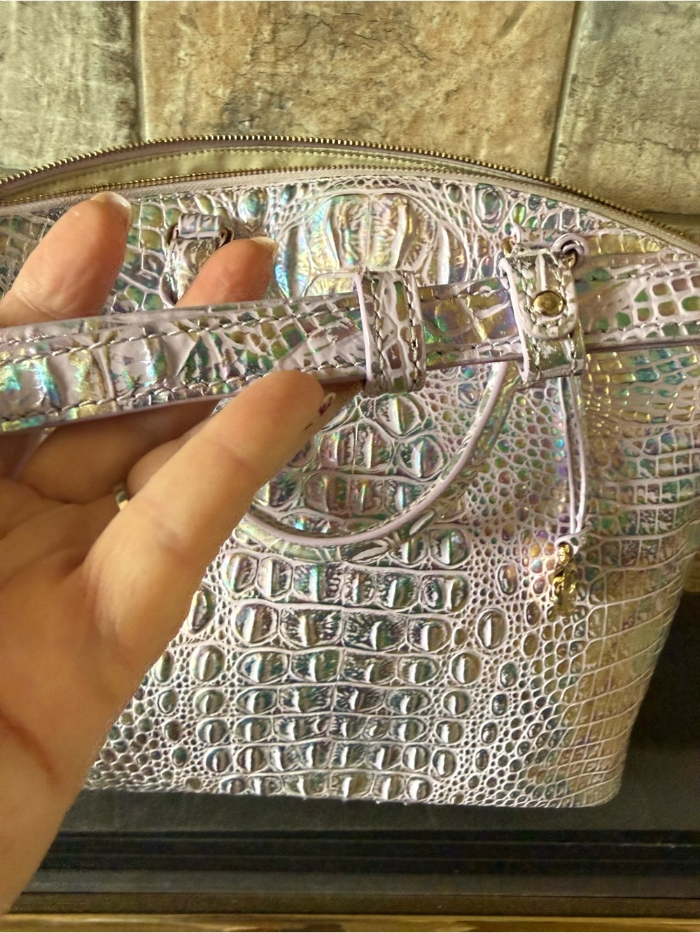 Brahmin Large Duxbury In Violet Wonderland - Picture 8 of 10